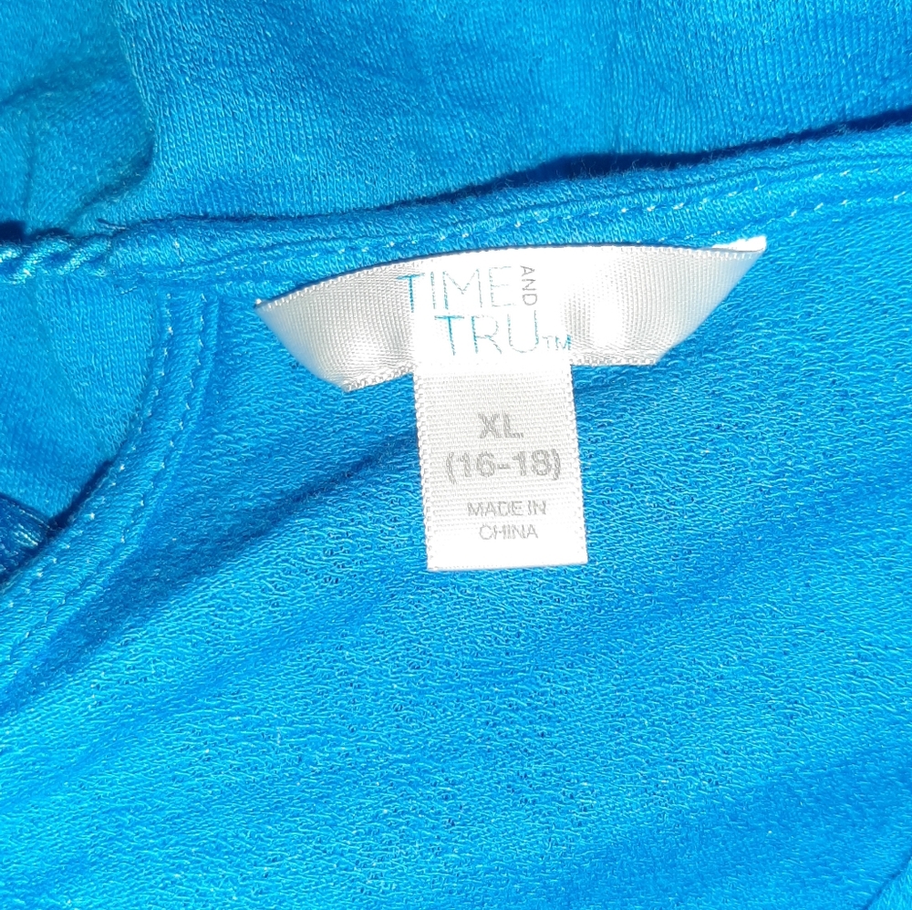 Time and True Ruffle Tank size XL (16-18) Whimsical Blue - Picture 5 of 6